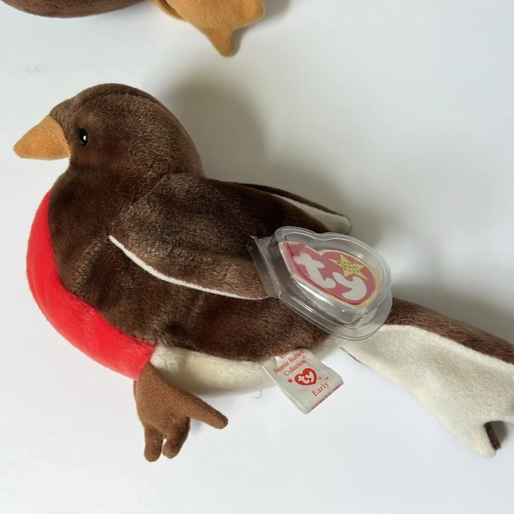 Retired Vtg 90s Ty Beanie Baby Lot (3) Jake, Loosy, Early Nursey Mallard 1997 💙
